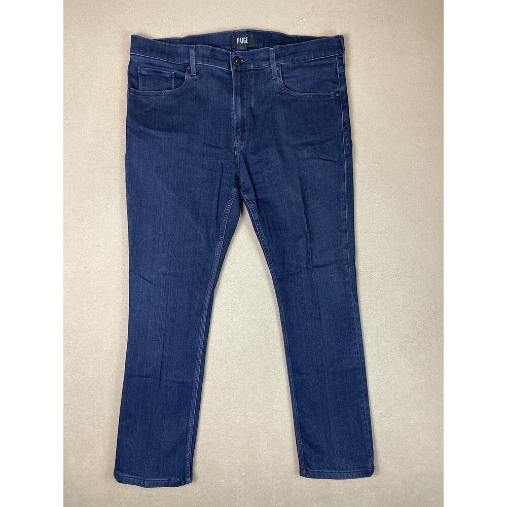Paige Jeans Mens 38 Blue Federal Slim Straight Fit Casual Denim Preppy Adult